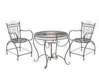 zestaw kawowy styl retro metaloplastyka SANARE brąz patynowany