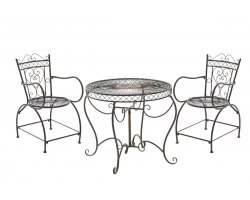 zestaw kawowy styl retro metaloplastyka SANARE brąz patynowany