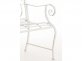 Metalowy fotel w stylu prowansalskim z podłokietnikami PAURI kolor biały