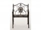 Metalowy fotel w stylu prowansalskim z podłokietnikami PAURI kolor brąz metaliczny
