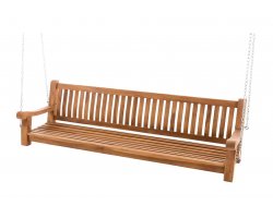 Ławka Huśtawka wisząca teakowa na łańcuchach 220 cm