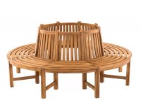 Okrągła ławka ogrodowa do drzew NOV teak śr. 200 cm