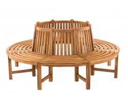 Okrągła ławka ogrodowa do drzew NOV teak śr. 200 cm