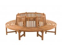 Okrągła ławka ogrodowa do drzew NOV teak śr. 250 cm