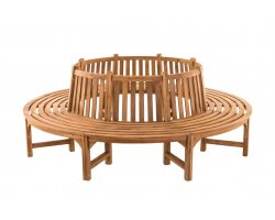 Okrągła ławka ogrodowa do drzew NOV teak śr. 250 cm