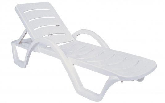 Leżak basenowy biały polipropylen HAVANA Leżak basenowy biały polipropylen HAVANA