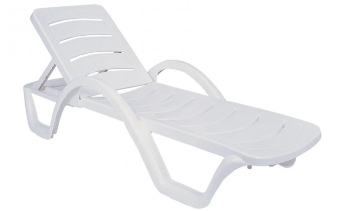 Leżak basenowy biały polipropylen HAVANA 