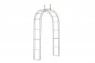 Łuk pergola ogrodowa różnana LECCE metaloplastyka kolor BRĄZ