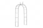 Łuk pergola ogrodowa różnana LECCE metaloplastyka kolor BRĄZ