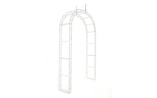 Łuk pergola ogrodowa różnana LECCE metaloplastyka BIAŁY ANTYCZNY
