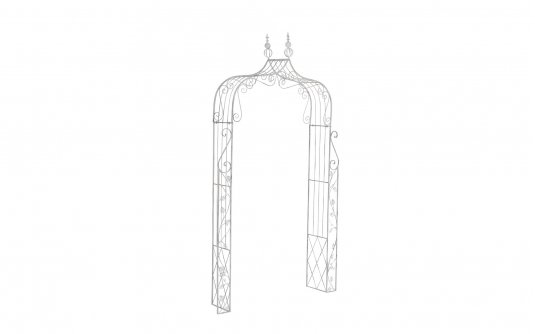 Metalowy łuk kuriany na pnącza ogrodowy w kolorze białym antycznym aurora Metalowy łuk kuriany na pnącza ogrodowy w kolorze białym antycznym aurora