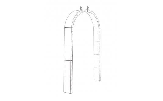 Łuk ogrodowy prowansalski różany metaloplastyka BIAŁ ANTYCZNY ANN