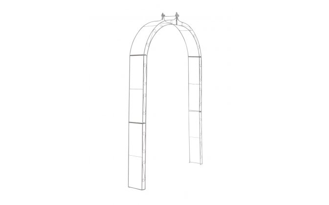 Łuk ogrodowy prowansalski różany metaloplastyka BIAŁ ANTYCZNY ANN