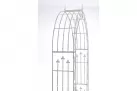 Biały patynowany  Łuk różany pergola ogrodowa EMM metaloplastyka