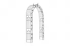 Łuk różany pergola ogrodowa EMM metaloplastyka brąz metaliczny