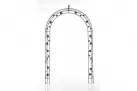 Łuk różany pergola ogrodowa EMM metaloplastyka brąz metaliczny
