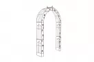Łuk różany pergola ogrodowa EMM metaloplastyka brązowy antyczny rdzawy