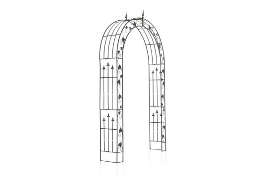 Łuk różany pergola ogrodowa EMM metaloplastyka brąz metaliczny