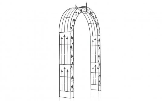 Łuk różany pergola ogrodowa EMM metaloplastyka brąz metaliczny