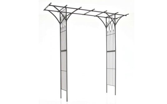 Pergola ogrodowa łuk różżany czarny malowany proszkowo MILET
