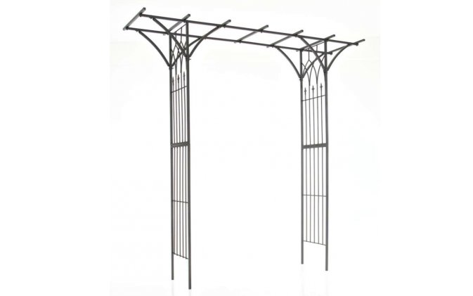 Pergola ogrodowa łuk różżany czarny malowany proszkowo MILET Pergola ogrodowa łuk różżany czarny malowany proszkowo MILET