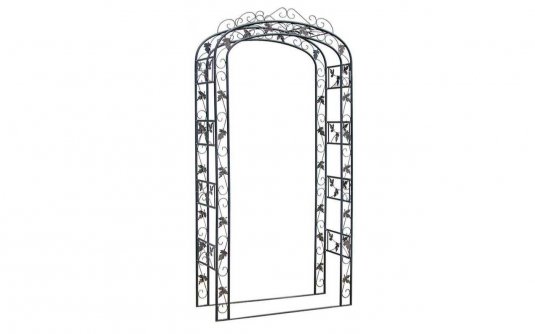 łuk różany z ornamentami do ogrodu czarny ROSA łuk rózany z ornamentami do ogrodu czarny ROSA