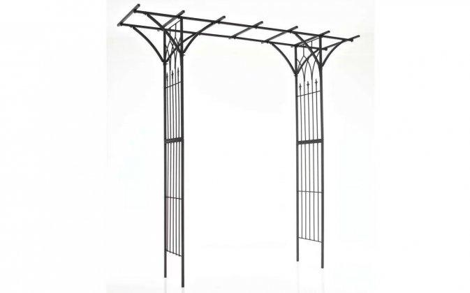 Metalowa pergla ł€k różany z płaskim dachem MILET BIG