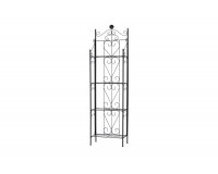 Czarny skłądany regał metaloplastyka vintage EMM