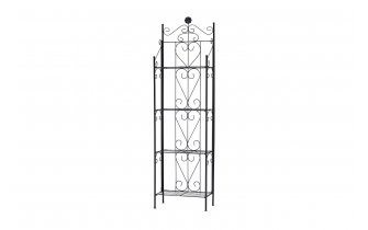 Czarny skłądany regał metaloplastyka vintage EMM