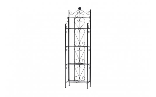 Czarny skłądany regał metaloplastyka vintage EMM