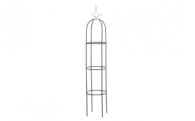 Czarny stojak kolumna metalowa na rośliny pnące ROMANCE