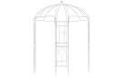 Lekki pawilon ogrodowy metalowy w kolorze  biały antyczny keira