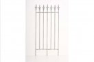 Biała postarzana trelisa płotek z ornamentami ogrodowa ELIZZE metaloplastyka