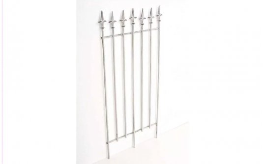 Biała postarzana trelisa płotek z ornamentami ogrodowa ELIZZE metaloplastyka Biała postarzana trelisa płotek z ornamentami ogrodowa ELIZZE metaloplastyka