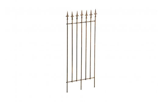 Brązowa trelisa płotek z ornamentami ogrodowa ELIZZE metaloplastyka