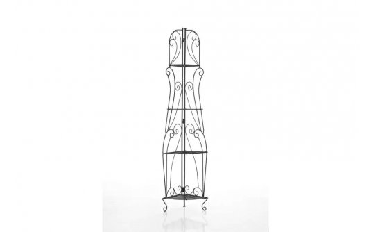 Czarny narożny regał kwietnik metaloplastyka IRM Czarny narożny regał kwietnik metaloplastyka IRM