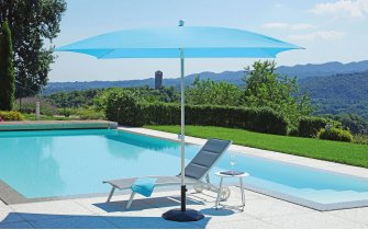 kwadratowy parasol z aluminiowa noga 10 kolorów pakowane po 5 szt. 2,5x2,5 m