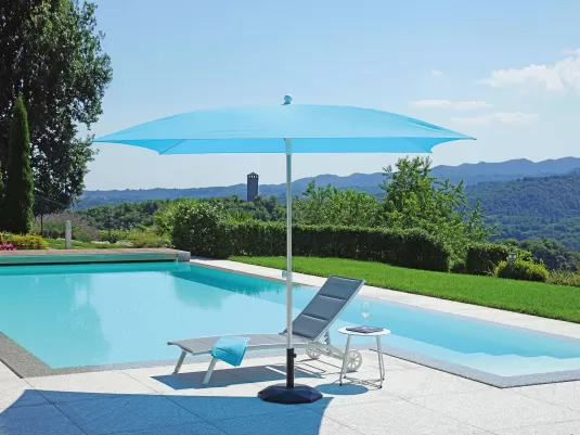 kwadratowy parasol z aluminiowa noga 10 kolorów pakowane po 5 szt. 2,5x2,5 m
