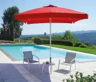 kwadratowy parasol z falbaną aluminiowa biała noga 3,5x3,5 m kilka kolorów