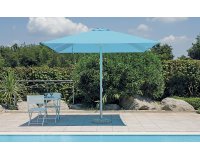 Parasol ogrodowy BORA aluminium noga biała 3×3 m akryl lub Olefin profile aluminiowe