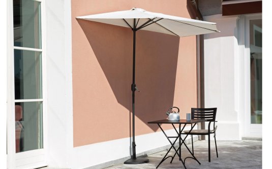 półparasol przyścienny ogrodowy MEZZO kremowy o śr. 300 m 