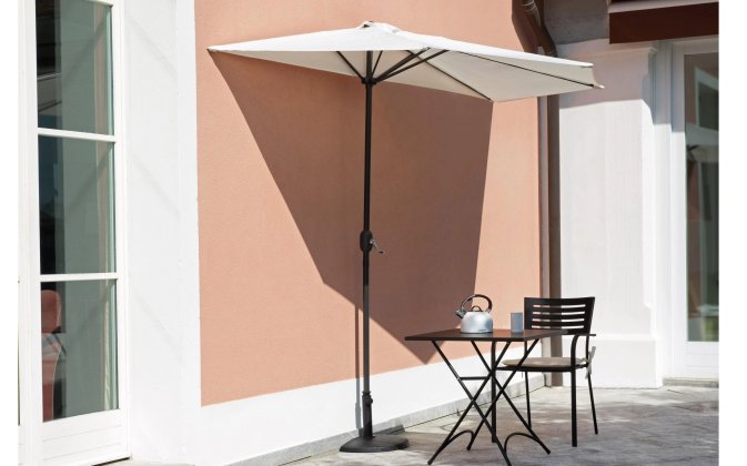 półparasol przyścienny ogrodowy MEZZO kremowy o śr. 300 m 