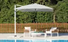 parasol z noga boczną 3x4 m jasnoszary spuncrylic
