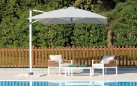 parasol z noga boczną 3x4 m jasnoszary spuncrylic