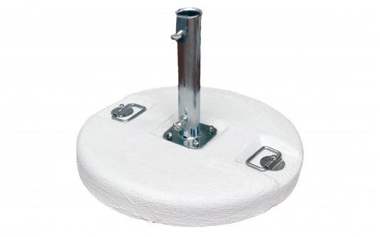 Podstawa cementowa Ø54 cm z rurą Ø55 mm – biała