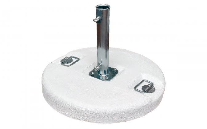 Podstawa cementowa Ø54 cm z rurą Ø55 mm – biała