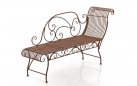 szezlong ogrodowy brązowy patynowany