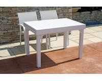 Biały stół rozkładany 106-212 aluminiowy na taras CAPANNORI