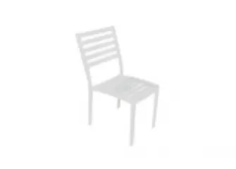 białe aluminiowe krzesło ogrodowe