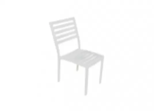 białe aluminiowe krzesło ogrodowe